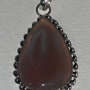 Agate Teardrop 925 Plated Pendant